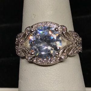 Size 7.5, “Diamond” Sterling Silver Ring